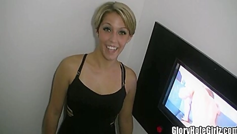 Short Hair Big Ass Small Tits Sensual Blonde Sucking Fucking Dicks In Glory Hole Bitch Booth! - Teaser Video