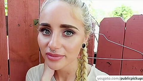 Sweet Babe Offers Tit Flashing For Money - Naomi Woods