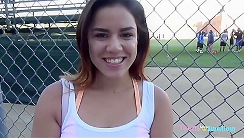 teen 18+ Girl Swallows Cum And Gives Footjob