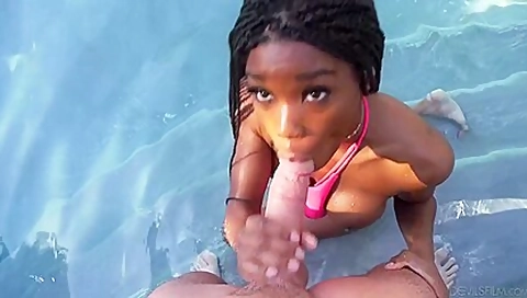 Brad Knight And Mya Mays - Sucks White Cock And Gets Pounded By The Pool