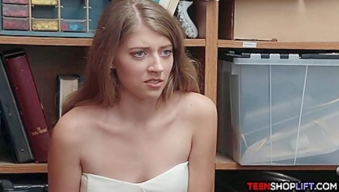 Skinny teen 18+ Shoplifter Caught In The Act And Fucked